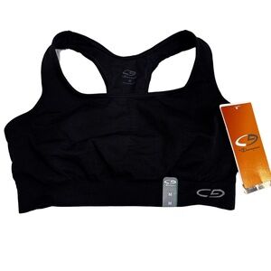 Champion C9 Black Sports Bra Size Medium Seamless Breathable NWT